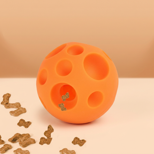 Dog ball with a smoother warm peach background