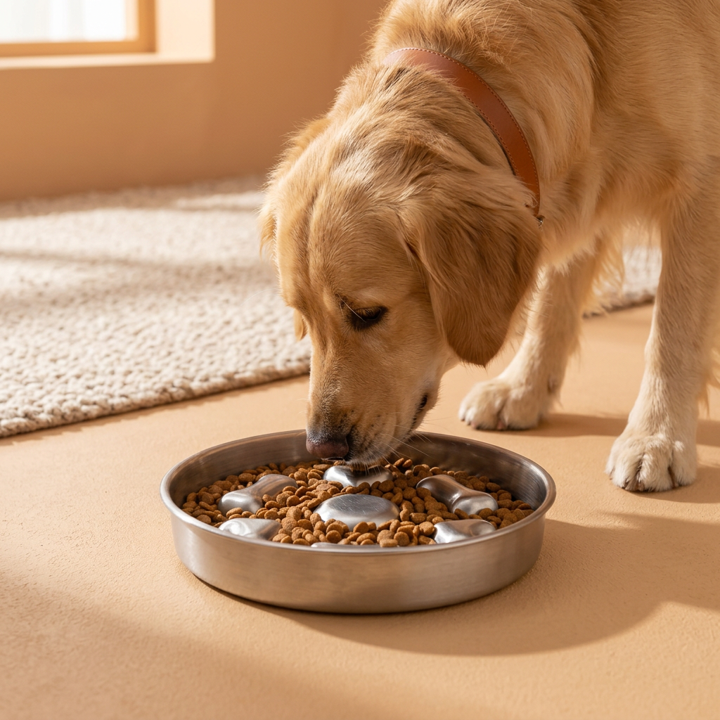 Stainless Steel Slow Feeding Pet Bowl