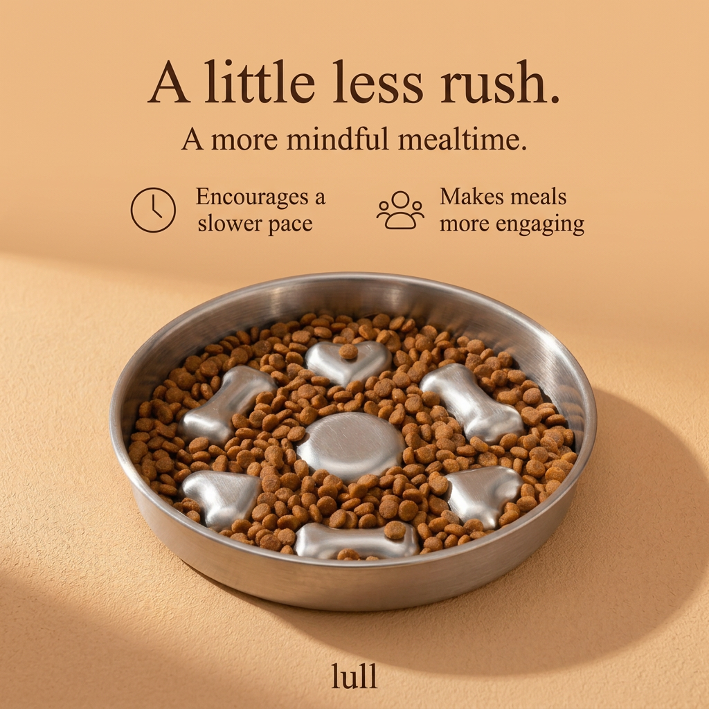 Stainless Steel Slow Feeding Pet Bowl