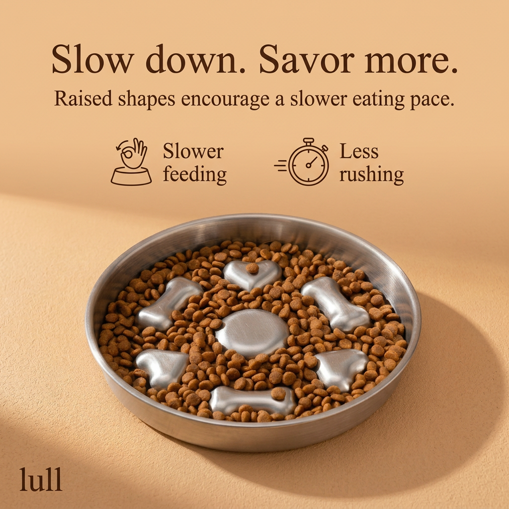 Stainless Steel Slow Feeding Pet Bowl